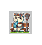ラクロスを楽しむ！アルパカLINEスタンプ4（個別スタンプ：1）