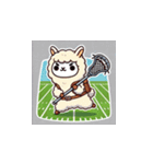 ラクロスを楽しむ！アルパカLINEスタンプ4（個別スタンプ：3）