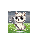 ラクロスを楽しむ！アルパカLINEスタンプ4（個別スタンプ：6）