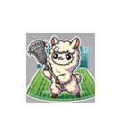 ラクロスを楽しむ！アルパカLINEスタンプ4（個別スタンプ：7）