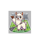 ラクロスを楽しむ！アルパカLINEスタンプ4（個別スタンプ：8）