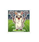 ラクロスを楽しむ！アルパカLINEスタンプ4（個別スタンプ：9）