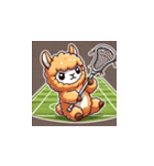 ラクロスを楽しむ！アルパカLINEスタンプ4（個別スタンプ：18）
