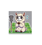 ラクロスを楽しむ！アルパカLINEスタンプ4（個別スタンプ：19）