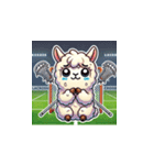 ラクロスを楽しむ！アルパカLINEスタンプ4（個別スタンプ：20）