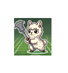 ラクロスを楽しむ！アルパカLINEスタンプ4（個別スタンプ：21）