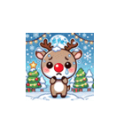 クリスマスどうぶつスタンプ4（個別スタンプ：10）