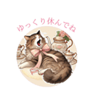 Tea Time Meow -Mia-（個別スタンプ：13）