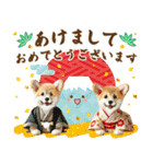 【冬】コーギーの大人可愛い気づかい敬語（個別スタンプ：37）