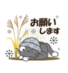 黒ねこの秋・冬便り（個別スタンプ：31）