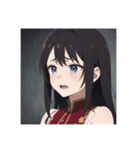 可愛い女の子の泣くイラスト【文字無し】①（個別スタンプ：18）