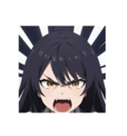 怒る女の子イラスト【文字無し】①（個別スタンプ：6）