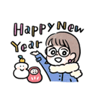 おかっぱめがねの年末年始/2025（個別スタンプ：2）