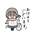 おかっぱめがねの年末年始/2025（個別スタンプ：13）