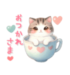 猫がいっぱい♡冬のあいさつ（個別スタンプ：7）