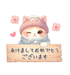 猫がいっぱい♡冬のあいさつ（個別スタンプ：20）