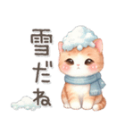 猫がいっぱい♡冬のあいさつ（個別スタンプ：25）