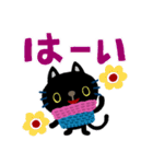 絵本みたいな＊くろねこ[冬]（個別スタンプ：6）