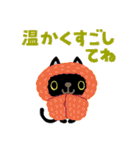 絵本みたいな＊くろねこ[冬]（個別スタンプ：28）