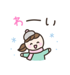 ゆるい手書きの女の子☆冬スタンプ（個別スタンプ：14）