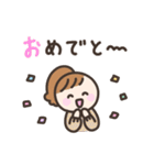 ゆるい手書きの女の子☆冬スタンプ（個別スタンプ：34）