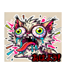 イカれた猫スタンプ（個別スタンプ：3）