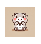 カバの感情スタンプ（個別スタンプ：5）