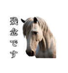 リアル動物 馬（白毛）敬語（個別スタンプ：32）