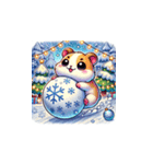 クリスマスどうぶつスタンプ9（個別スタンプ：12）