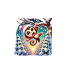 クリスマスどうぶつスタンプ9（個別スタンプ：16）