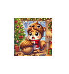 クリスマスどうぶつスタンプ5（個別スタンプ：12）
