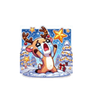 クリスマスどうぶつスタンプ7（個別スタンプ：2）