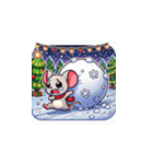 クリスマスどうぶつスタンプ7（個別スタンプ：8）
