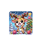 クリスマスどうぶつスタンプ7（個別スタンプ：10）