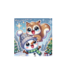 クリスマスどうぶつスタンプ10（個別スタンプ：4）