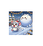 クリスマスどうぶつスタンプ6（個別スタンプ：8）