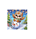 クリスマスどうぶつスタンプ6（個別スタンプ：9）
