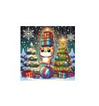 クリスマスどうぶつスタンプ6（個別スタンプ：17）