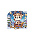 クリスマスどうぶつスタンプ6（個別スタンプ：24）