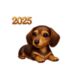 ダックス2025newyear（個別スタンプ：9）