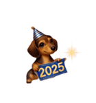 ダックス2025newyear（個別スタンプ：14）