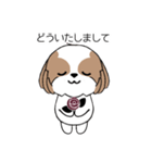 シーズー犬スタンプ Stickers_Shih Tzu Dog（個別スタンプ：4）