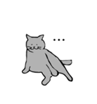 グレーのねこの日常（個別スタンプ：16）