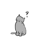 グレーのねこの日常（個別スタンプ：20）