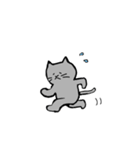 グレーのねこの日常（個別スタンプ：36）