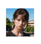 ブチ切れ女子【文字無し】2（個別スタンプ：14）