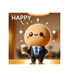 ビジネスキャラの感情スタンプ（個別スタンプ：1）