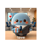 ビジネスキャラの感情スタンプ（個別スタンプ：4）