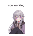 全て同じセリフ【now working】  3（個別スタンプ：3）