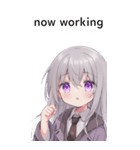 全て同じセリフ【now working】  3（個別スタンプ：5）